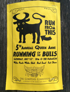 Running of Bulls bull flyer