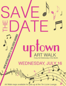 Uptown Art Walk July poster