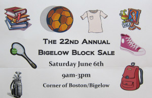 Bigelow Block Sale Save Date 2015