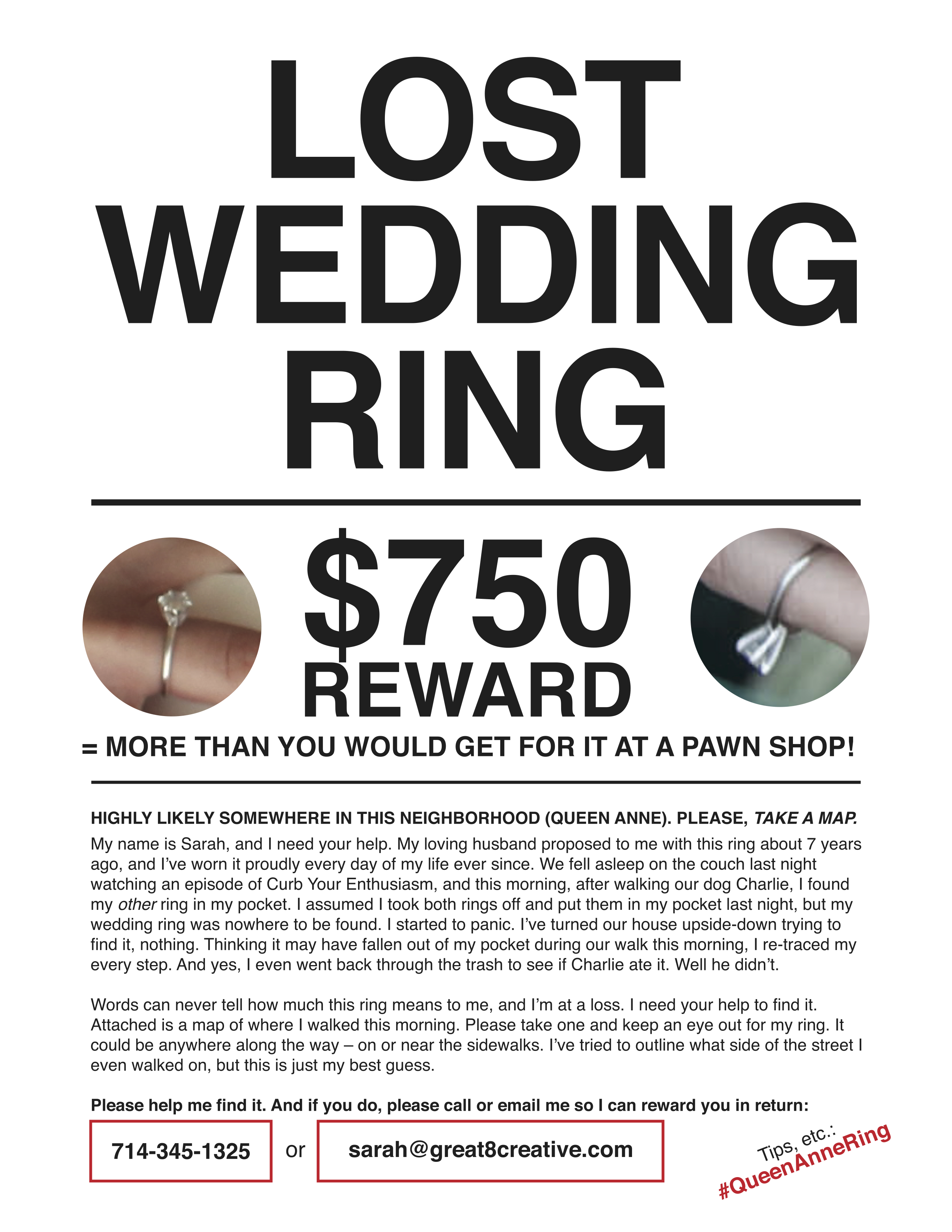 lost wedding ring reward
