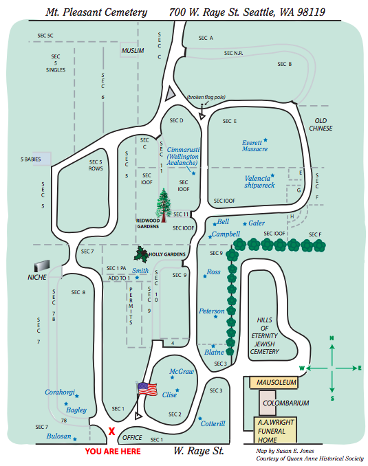 Mt Pleasant Cemetery map